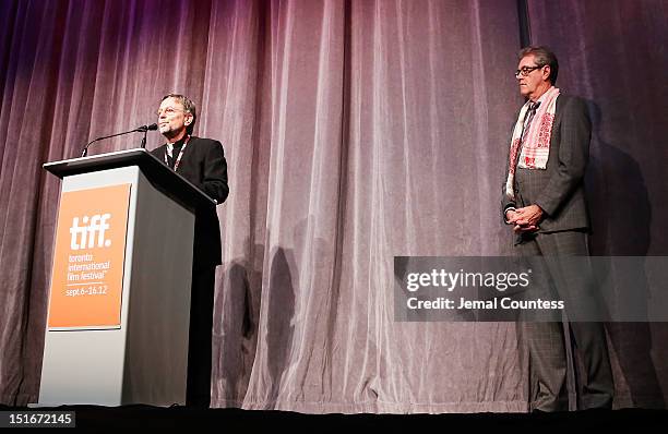 Producer David Hamilton and TIFF CEO Piers Handling at the "Midnight's Children" Premiere at the 2012 Toronto International Film Festival at Roy...