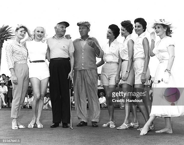Debbie Reynolds, Mamie Van Doren, Walter Winchell, Bing Crosby, Christine McGuire, Phyllis McGuire and Dorothy McGuire of The McGuire Sisters and...