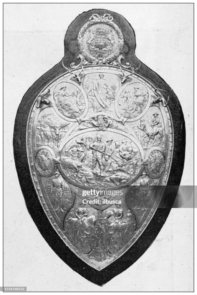 Antique image from British magazine: Rhodesian Challenge Shield