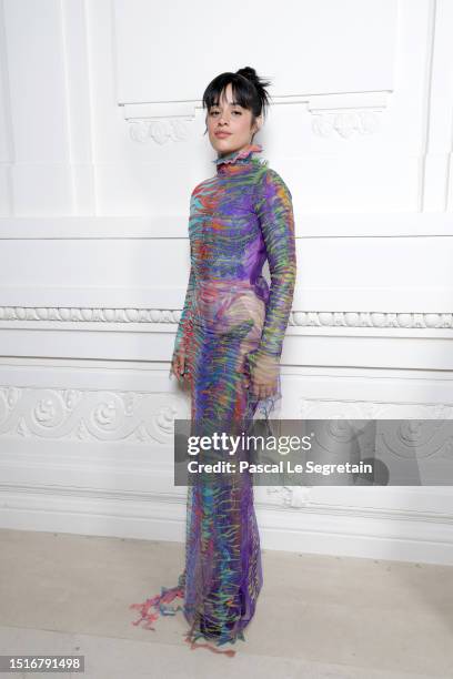 Camila Cabello attends the Jean Paul Gaultier Haute couture Fall/Winter 2023/2024 show as part of Paris Fashion Week on July 05, 2023 in Paris,...