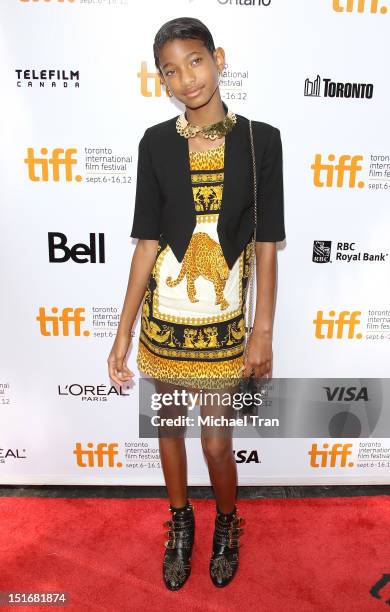 Willow Smith arrives at "Free Angela & All Political Prisoners" premiere during the 2012 Toronto International Film Festival held at Roy Thomson Hall...