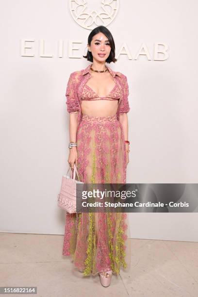 Heart Evangelista attends the Elie Saab Haute Couture Fall/Winter 2023/2024 show as part of Paris Fashion Week on July 05, 2023 in Paris, France.