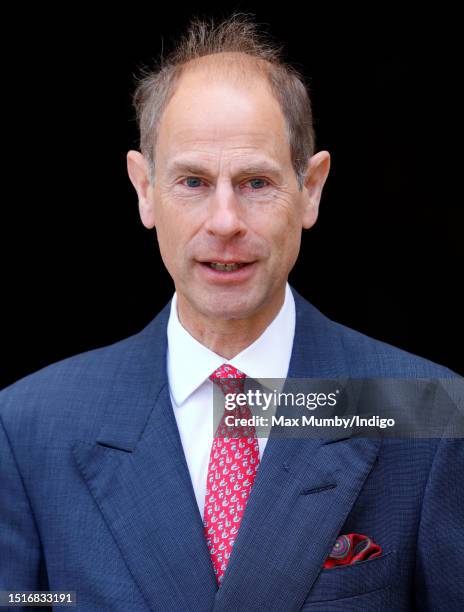 Prince Edward, Duke of Edinburgh attends a service to celebrate the 75th anniversary of the NHS at Westminster Abbey on July 5, 2023 in London,...