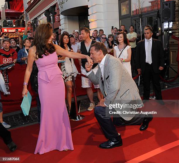 Ralf Moeller and Kerstin Beckmann attend "Tag der Legenden" at Schmidts Tivoli on September 9, 2012 in Hamburg, Germany.