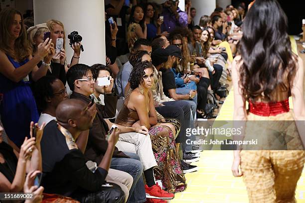 Gloria Govan and Laura Govan attend the Anna Francesca show during Spring 2013 Mercedes-Benz Fashion Week at Helen Mills Event Space on September 9,...