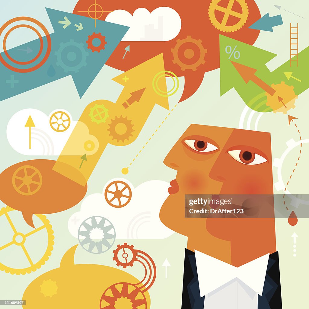 Individual Different Approaches To Same Problem High-Res Vector Graphic ...
