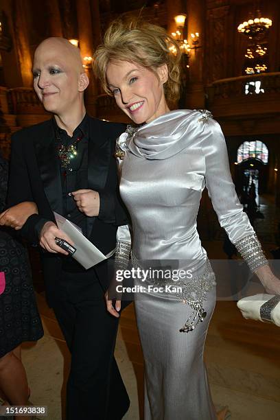 Ali Mahdavi and Arielle Dombasle attend the 'Symphonia' George Michael Concert in Benefit of Sidaction at Opera Garnier on September 9, 2012 Paris,...