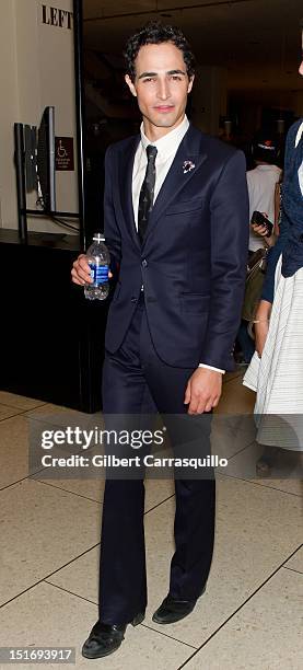 Designer Zac Posen is seen around Lincoln Center during Spring 2013 Mercedes-Benz Fashion Week on September 9, 2012 in New York City.