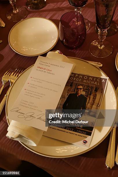 Inside View of the dinner at palais garnier on September 9, 2012 in Paris, France.