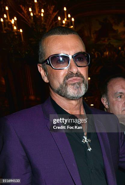 George Michael attends the 'Symphonia' George Michael Concert in Benefit of Sidaction at the Opera Garnier - Arrivals on September 9, 2012 Paris,...