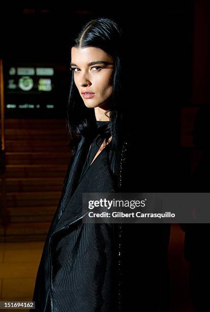 Model Crystal Renn is seen around Lincoln Center during Spring 2013 Mercedes-Benz Fashion Week on September 9, 2012 in New York City.
