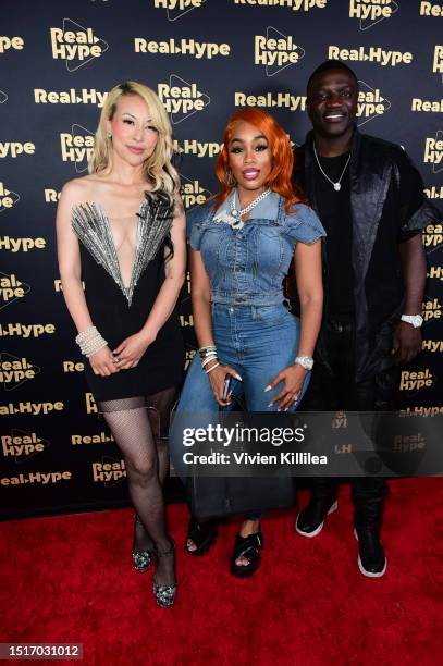 Erica Yang, Tomeka Thiam and Akon attend Real Hype presents: The Great Gatsby Affair - Dayna And Alex's birthday bash with special guest Rich the Kid...