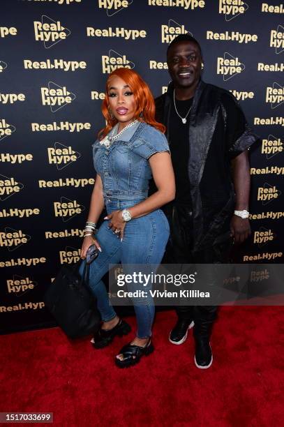 Tomeka Thiam and Akon attend Real Hype presents: The Great Gatsby Affair - Dayna And Alex's birthday bash with special guest Rich the Kid at Candela...