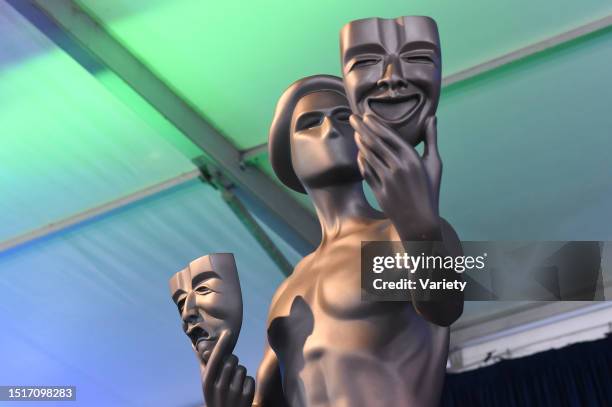 The Actor Statue at the 28th Screen Actors Guild Awards held at Barker Hangar on February 27th, 2022 in Santa Monica, California.