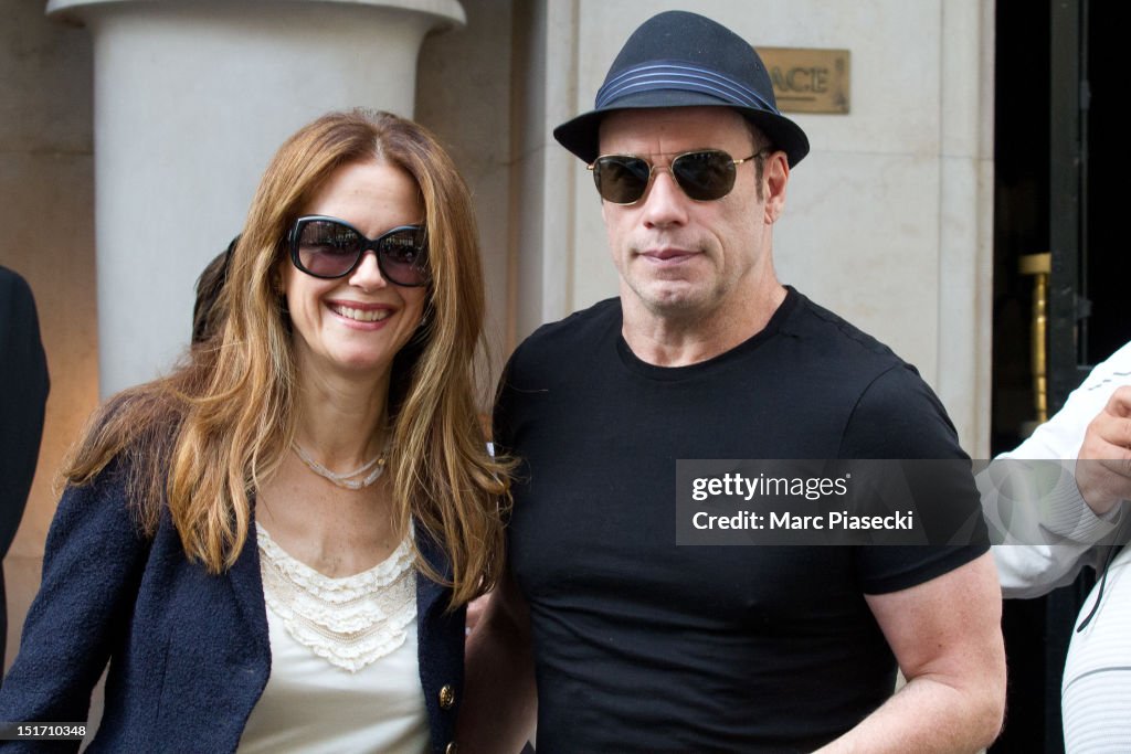 John Travolta And Kelly Preston Sighting In Paris - September 10, 2012