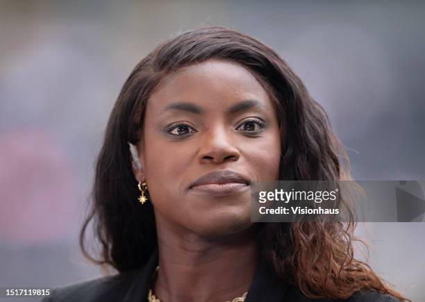 Sport pundit Eni Aluko ahead of the Women's Internarional Friendly match between England and Portugal at Stadium mk on July 1, 2023 in Milton Keynes,...