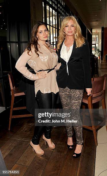 Actresses Sophie Simmons and Shannon Tweed attend the announcement of Rocktoberfest at Wolfgang Puck's Bar & Grill at L.A. Live on September 10, 2012...