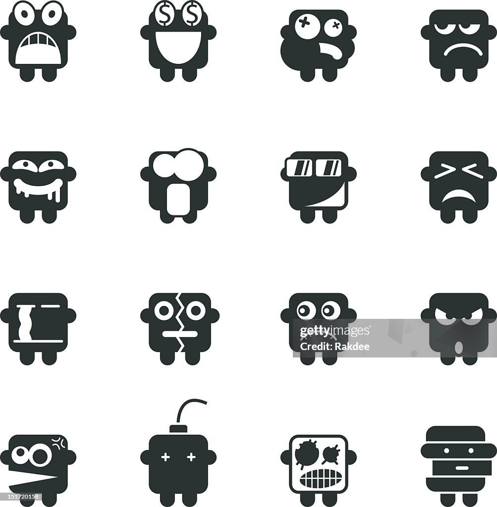 Silhouette Emoticons | Set 2