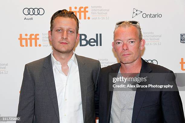 Director Tobias Lindholm and actor Soren Malling attend the "A Hijacking" Premiere at the 2012 Toronto International Film Festival at the Cineplex...
