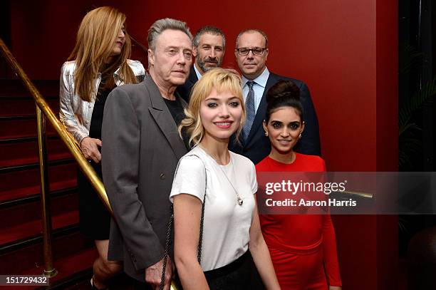 Imogen Poots, Liraz Charhi Actor Christopher Walkenm and director Yaron Zilberman, attends the "A Late Quartet" Premiere at the 2012 Toronto...