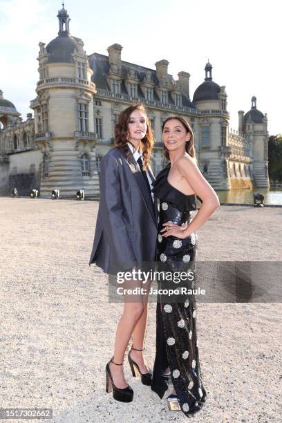 Vittoria di Savoia and Clotilde Courau attend the Valentino Haute Couture Fall/Winter 2023/2024 show as part of Paris Fashion Week at Chateau de...