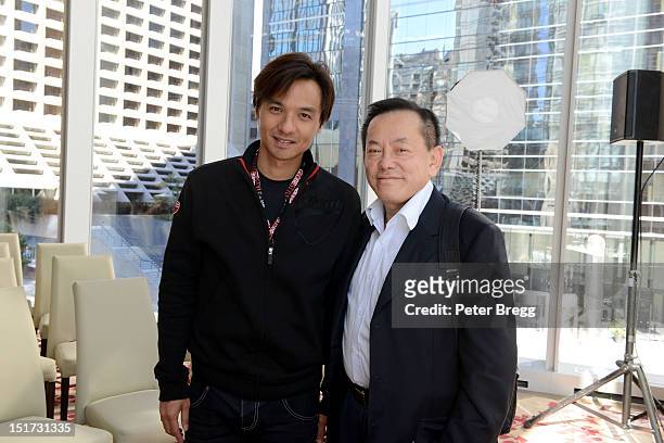 Actor/Director Stephen Fung and Bill Kong attend Asian Film Summit Banquet - photo call at the 2012 Toronto International Film Festival at the...