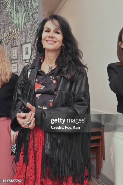 Sculptor /actress Catherine Wilkening attend the Franck Sorbier Haute Couture Fall/Winter 2023/2024 show at Musee National Jean-Jacques Henner as...