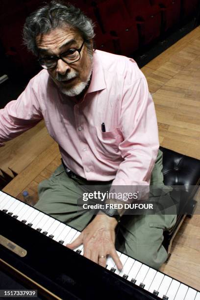 American pianist and conductor Leon Fleischer rehearses 14 June 2006 in Maison de la Radio in Paris. He was born in San Francisco, California, where...