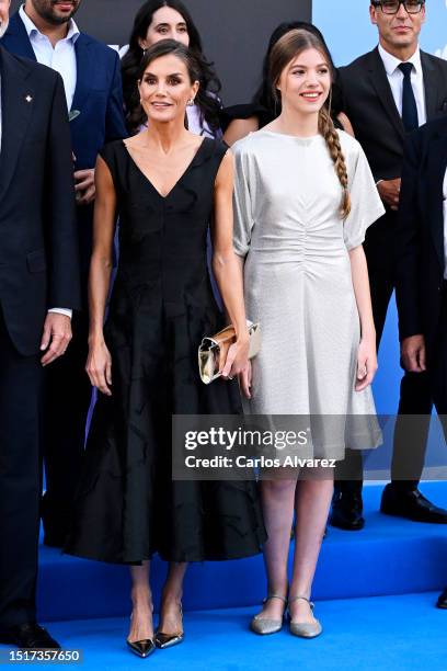 Queen Letizia of Spain and Princess Sofia of Spain attends the 'Princesa de Girona' Foundation 2023 awards at the Camiral Caldes de Malavella Hotel...