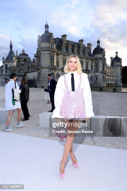 Elena Perminova attends the Valentino Haute Couture Fall/Winter 2023/2024 show as part of Paris Fashion Week at Chateau de Chantilly on July 05, 2023...