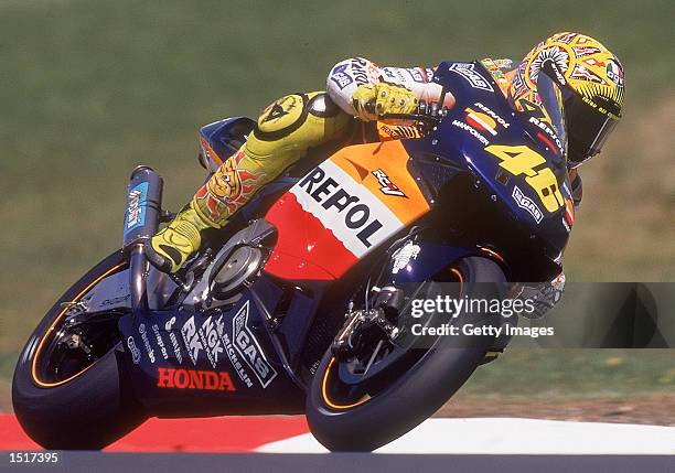 Valentino Rossi of Italy and the Repsol Honda Team in action during the qualifying for the Skyy Vodka Australian Grand Prix which is Round 15 of the...