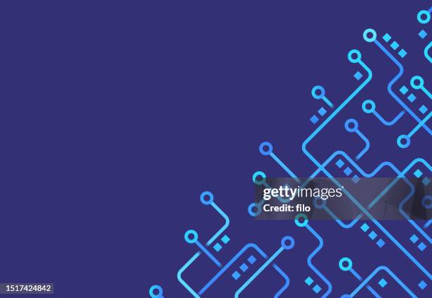 bildbanksillustrationer, clip art samt tecknat material och ikoner med modern tech circuit board network abstract background - korsmönster