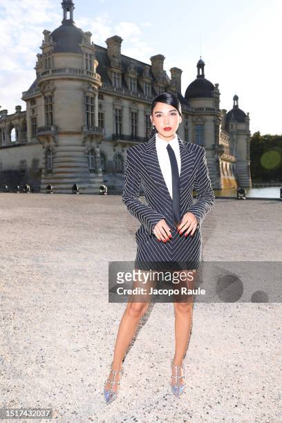 Salma Abu-Deif attends the Valentino Haute Couture Fall/Winter 2023/2024 show as part of Paris Fashion Week at Chateau de Chantilly on July 05, 2023...