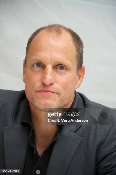 Woody Harrelson at the "Seven Psychopaths" Press Conference at the Shangri-La Hotel on September 8, 2012 in Toronto, Ontario.