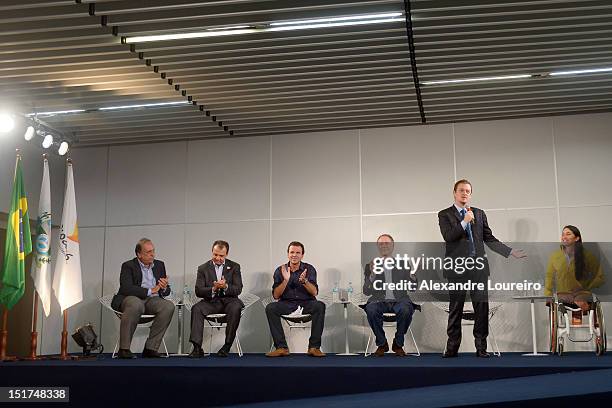 Vice-Governor of Rio de Janeiro Luis Fernando Pezão, Governor of Rio de Janeiro Sergio Cabral Filho, Mayor of Rio de Janeiro Eduardo Paes, President...