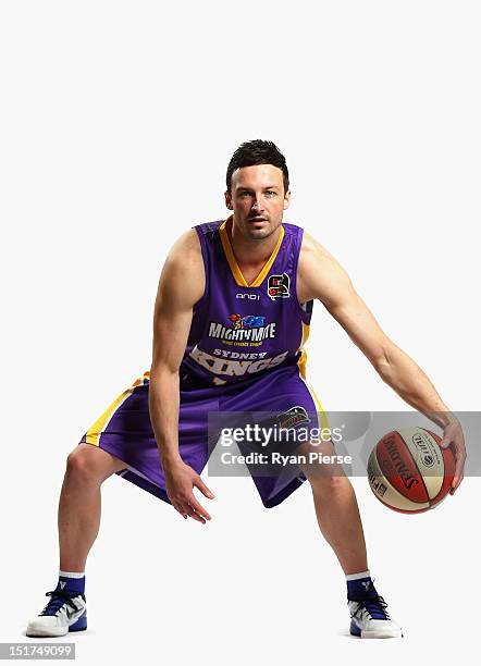 Aaron Bruce of the Kings poses during a Sydney Kings NBL Headshot Session on September 11, 2012 in Sydney, Australia.