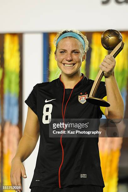 Julie Johnston of the USA wins the adidas Bronze Ball during the FIFA U-20 Women's World Cup Final match between USA and Germany at the National...