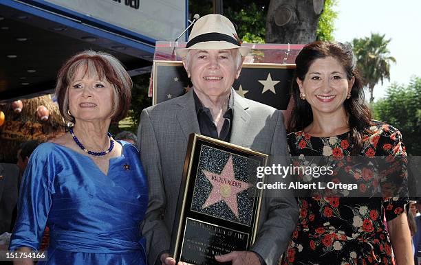 Actress Judy Levitt, actor Walter Koenig and daughter Danielle Koenig participate in the Hollywood Walk Of Fame Star ceremony honoring Walter Koenig...