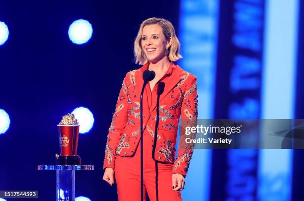 Sophia Di Martino accepts the Breakthrough Performance award for ‘Loki’ onstage at the MTV Movie & TV Awards held at Barker Hangar on June 5, 2022 in...