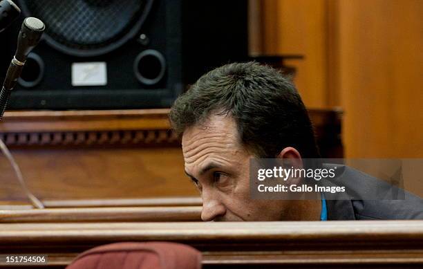 Captain Dolf Els appears at the Cape Town High Court, on September 3, 2012 in Cape Town, South Africa. Captain Dolf Els will give evidence regarding...
