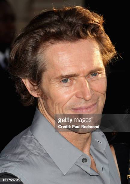 Actor Willem Dafoe arrives at "Finding Nemo" Disney Digital 3D - Los Angeles Premiere at the El Capitan Theatre on September 10, 2012 in Hollywood,...