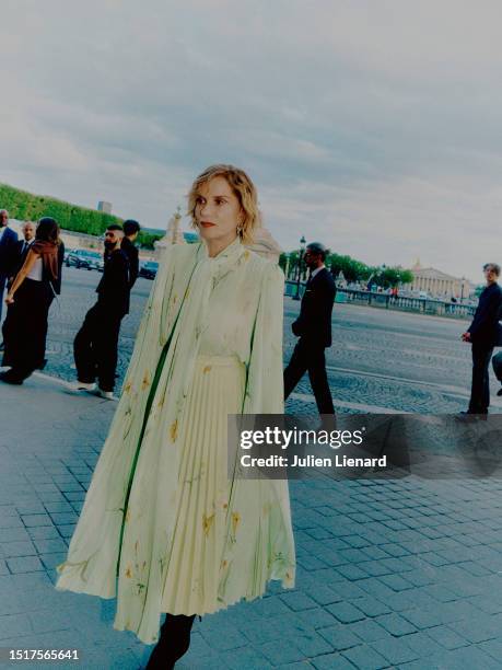 Isabelle Huppert at Hotel de la Marine on July 05, 2023 in Paris, France.