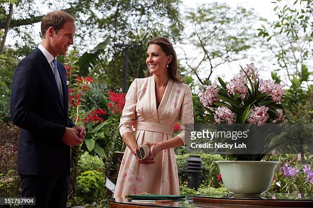 Catherine, Duchess of Cambridge and Prince William, Duke of Cambridge visit Singapore Botanical Gardens on day 1 of their Diamond Jubilee tour on...