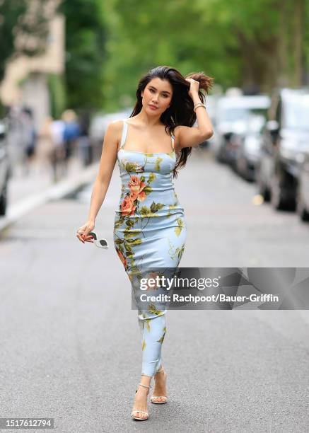 Praya Lundberg is seen on July 05, 2023 in Paris, France.