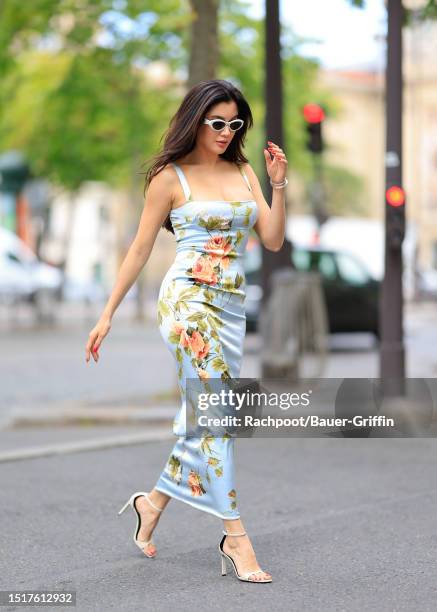 Praya Lundberg is seen on July 05, 2023 in Paris, France.