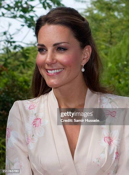 Catherine, Duchess of Cambridge visits Singapore Botanical Gardens on day 1 of their Diamond Jubilee tour on September 11, 2012 in Singapore.