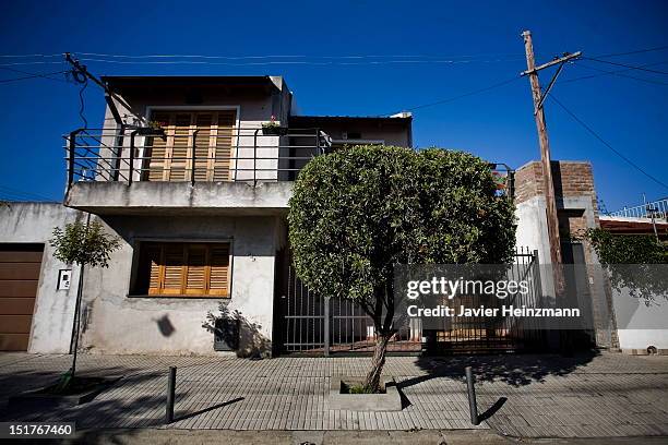 Front view of the house of the Messi family on Estado de Israel street number 525 on April 27, 2010 in Rosario, Argentina. Barcelona´s Lionel Messi...
