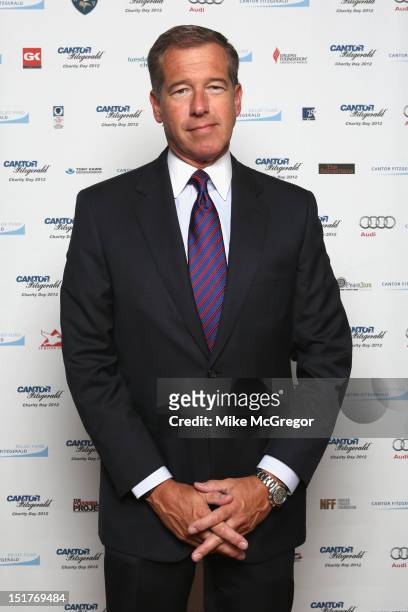 News anchor Brian Williams attends Cantor Fitzgerald & BGC Partners host annual charity day on 9/11 to benefit over 100 charities worldwide at Cantor...