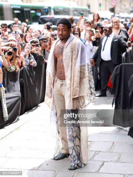 Stefon Diggs attends the Jean Paul Gaultier Haute Couture Fall/Winter 2023/2024 show as part of Paris Fashion Week on July 05, 2023 in Paris, France.