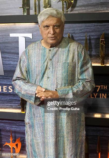 Javed Akhtar attends the screening of the film 'Neeyat' on July 05 , 2023 in Mumbai, India